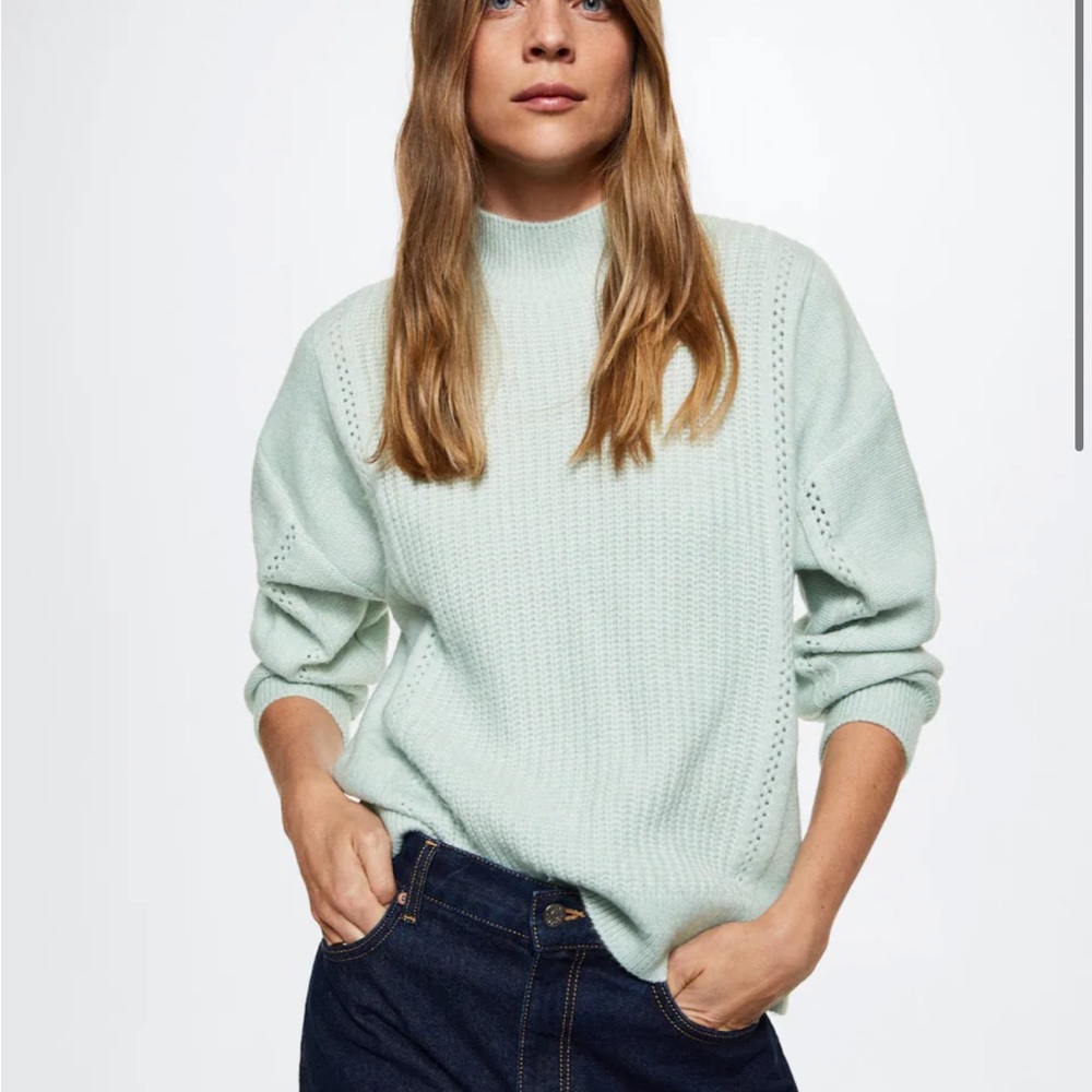 Mango Perkins neck knitted sweater